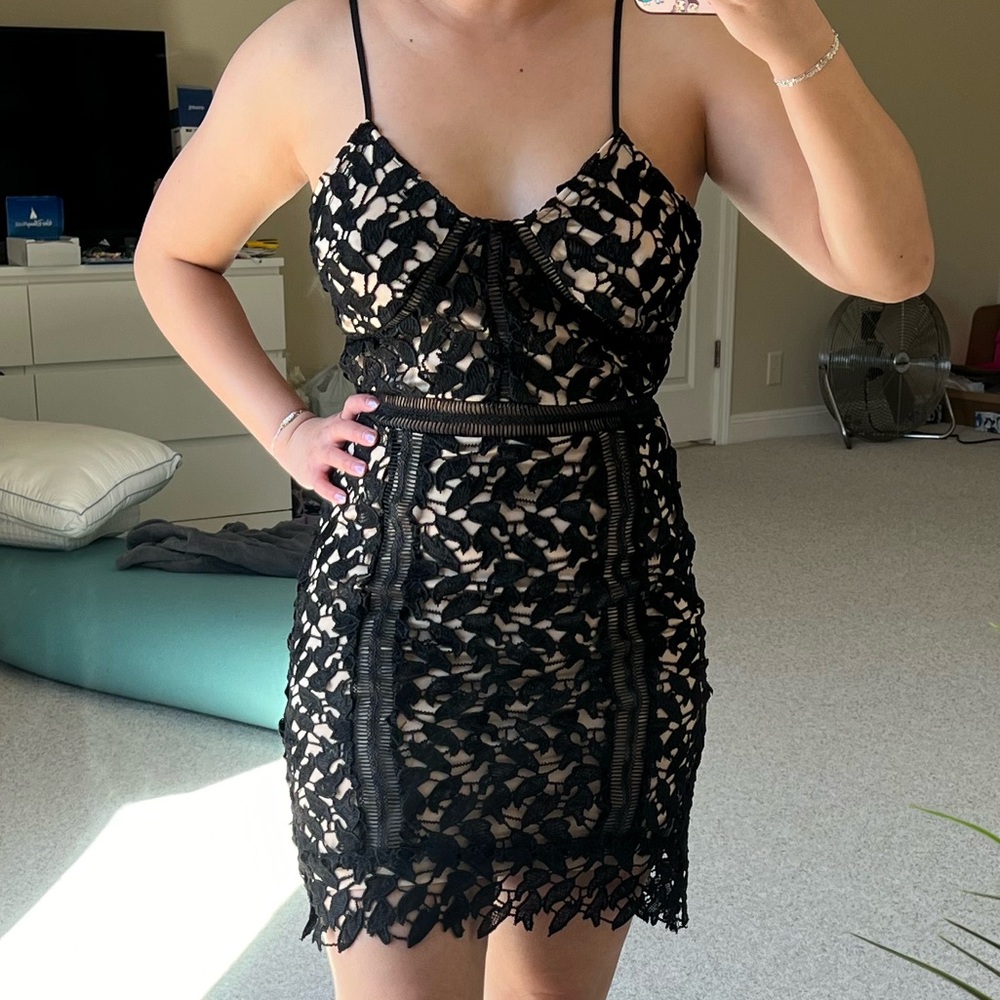 Black Lace mini dress